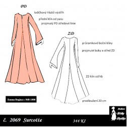 Surcotte - dámský svrchní oděv, Emma