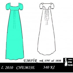 Empírové chemise, Julie  r. 1790 až 1820